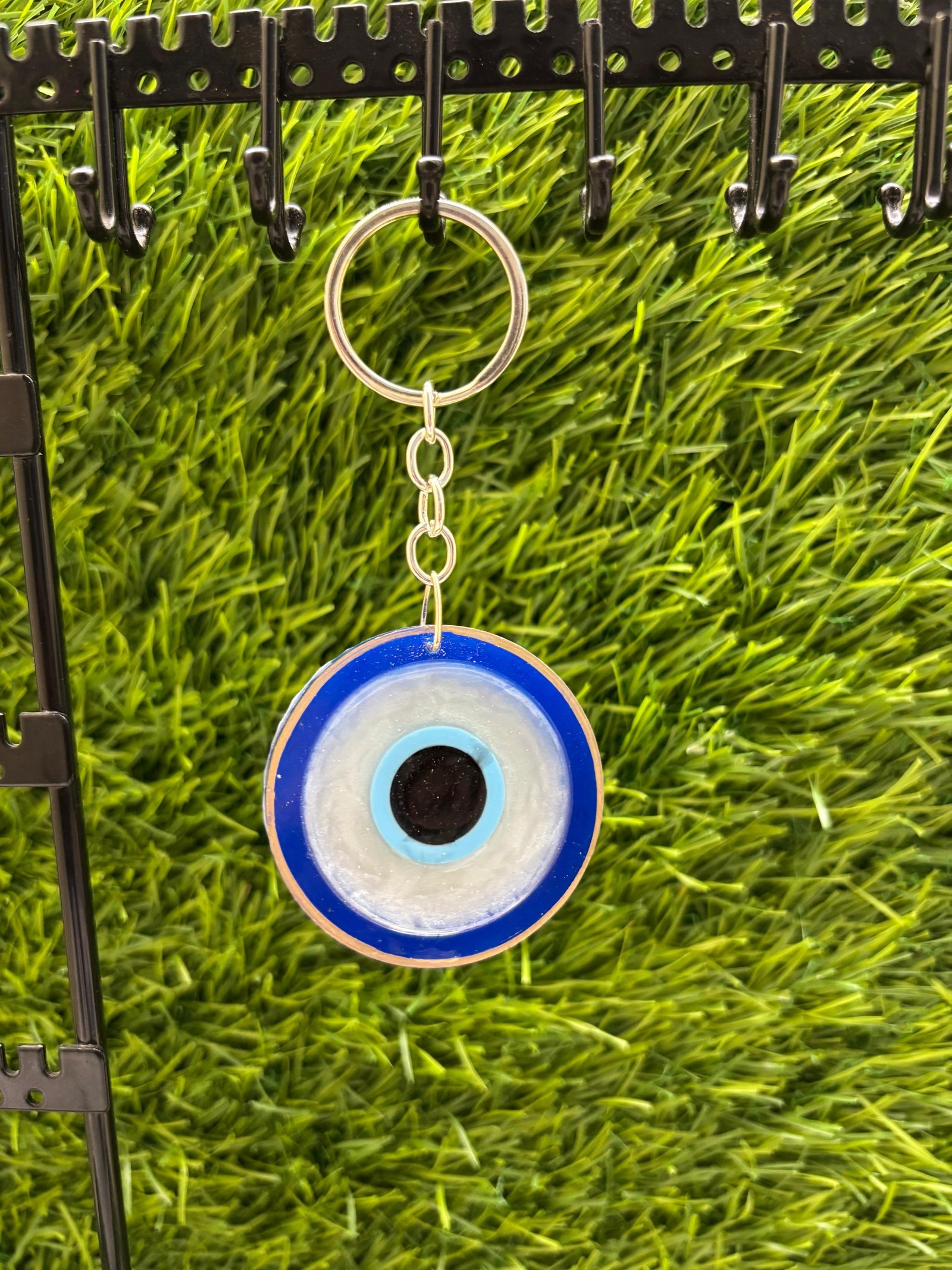 Resin Evil Eye Keychain